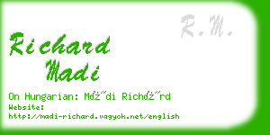 richard madi business card